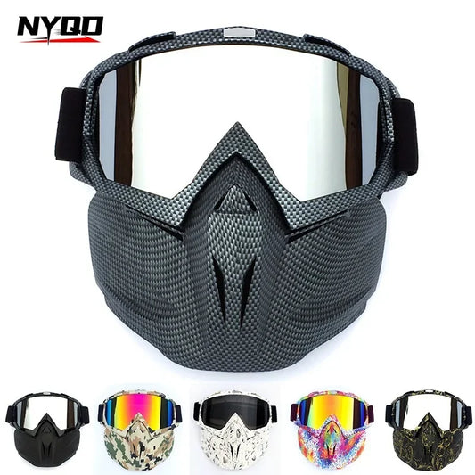 OADELY Retro Face Mask Ski Goggles Windshields Glasses Sunglasses