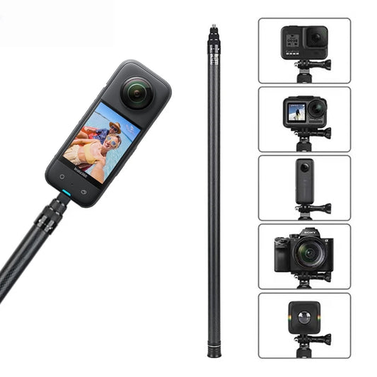 3M Carbon Fiber Selfie Stick for Insta360 X 4/5/ ONE  / RS Aluminum Alloy Selfie Stick for GoPro Hero 11 10 9 8 DJI OSMO Action